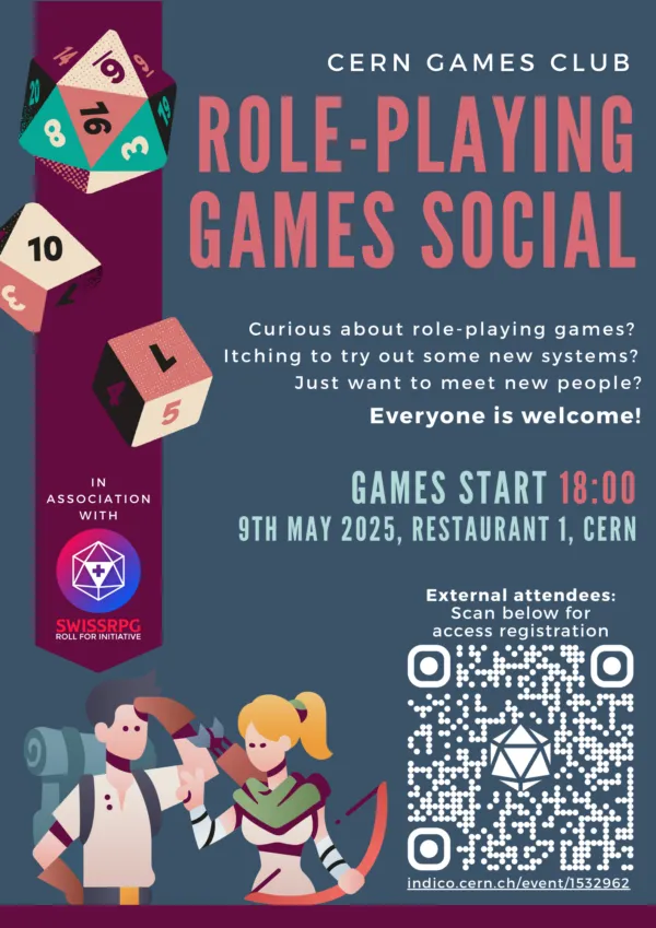 CERN Games Club RPG poster